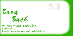 dora bach business card