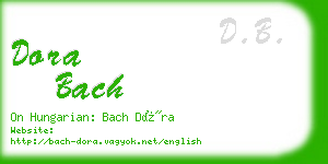 dora bach business card